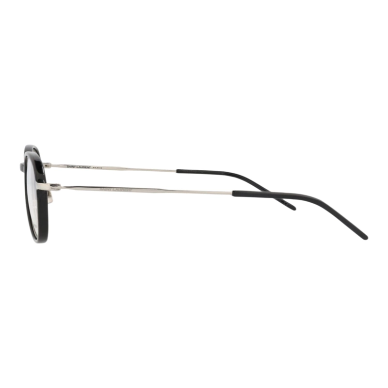 MARCOS OPTICOS DE INYECCION DE MARCO REDONDO SAINT LAURENT PARA HOMBRES Y MUJERES EN NEGRO PLATEADO - 3