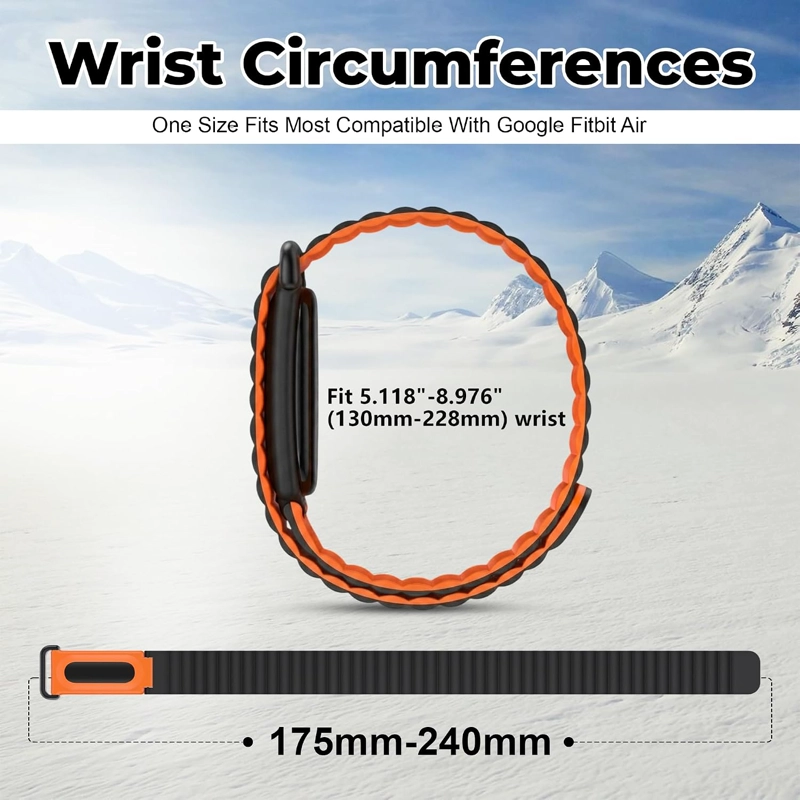 DADO CORREA DE SILICONA MAGNE TICA COMPATIBLE CON GOOGLE FITBIT AIR, CORREA DE SILICONA SUAVE E - 3