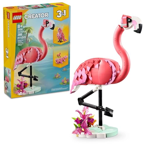 LEGO CREATOR 3 EN 1 ANIMALES SALVAJES JUGUETE DE CONSTRUCCION DE ANIMALES DE FLAMENCO ROSA JUEGO - 1