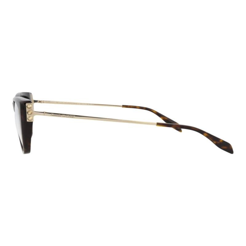 MONTURAS OPTICAS DE ACETATO ALEXANDER MCQUEEN CON FORMA DE OJO DE GATO PARA MUJER EN ORO HABANA - 3