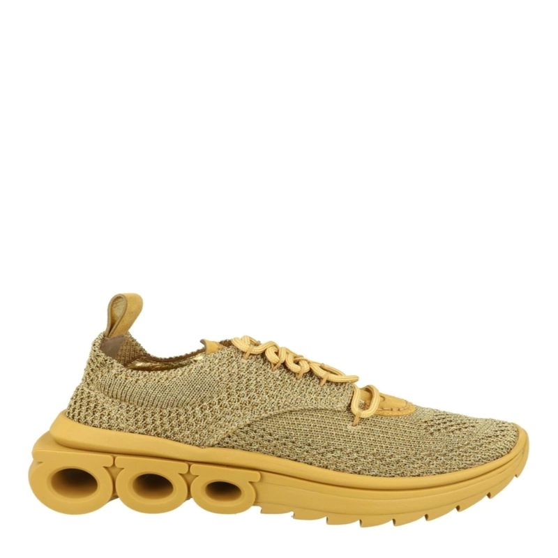 ZAPATILLAS BAJAS FERRAGAMO NIMA KNIT PARA MUJER EN COLOR MARRON - 1