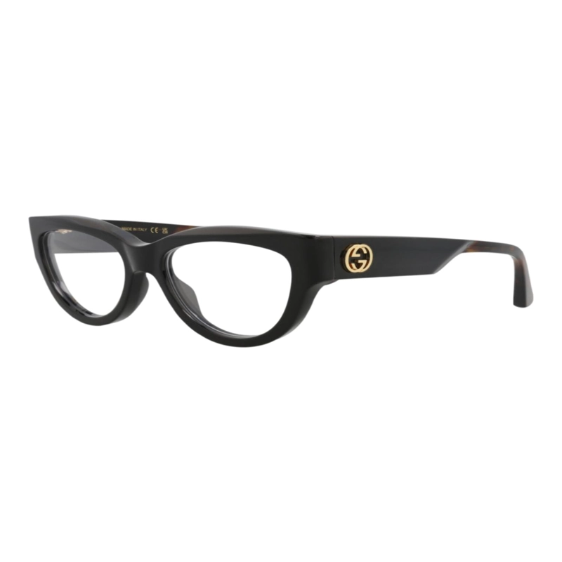 MONTURAS OPTICAS DE ACETATO RECICLADO GUCCI CAT EYE FRAME PARA MUJER EN COLOR NEGRO HAVANA - 2