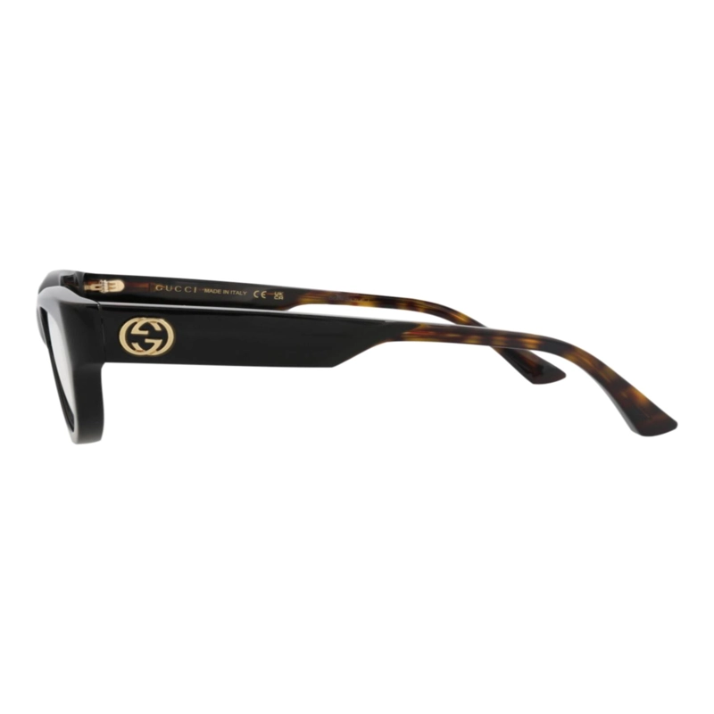 MONTURAS OPTICAS DE ACETATO RECICLADO GUCCI CAT EYE FRAME PARA MUJER EN COLOR NEGRO HAVANA - 3