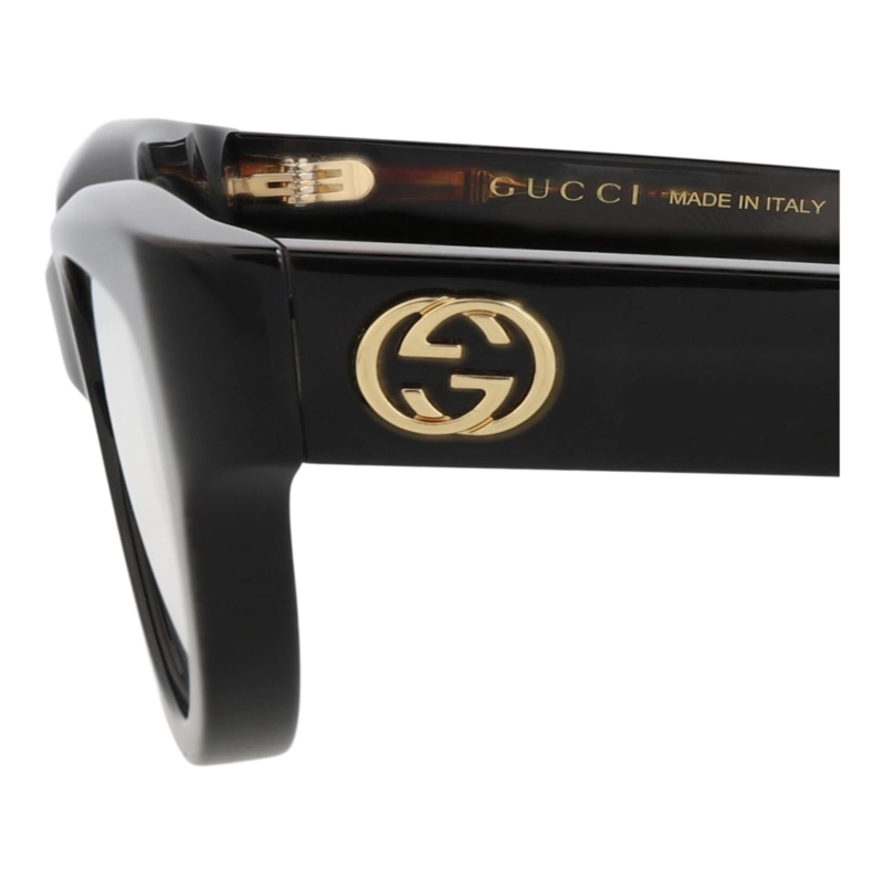 MONTURAS OPTICAS DE ACETATO RECICLADO GUCCI CAT EYE FRAME PARA MUJER EN COLOR NEGRO HAVANA - 4
