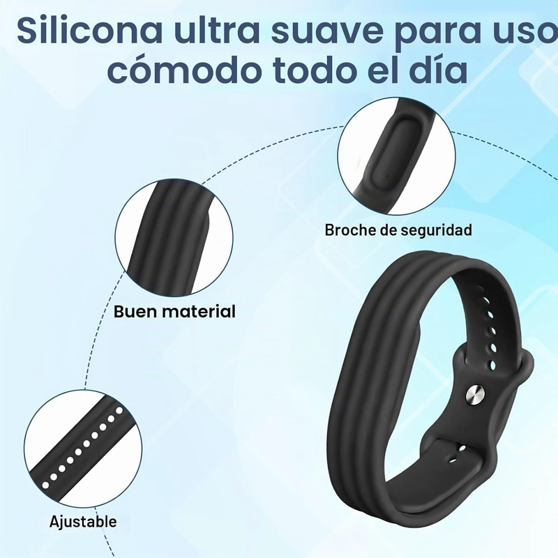 CORREA DE SILICONA PARA GOOGLE FITBIT AIR, CORREA AJUSTABLE A PRUEBA DE SUDOR PARA FITBIT AIR SIN - 4