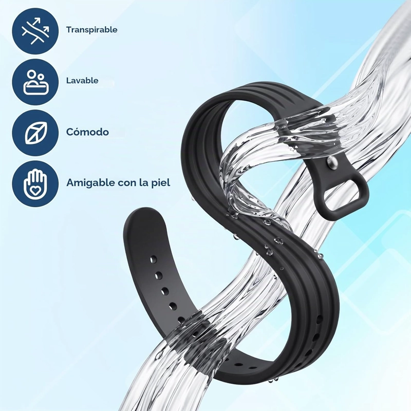 CORREA DE SILICONA PARA GOOGLE FITBIT AIR, CORREA AJUSTABLE A PRUEBA DE SUDOR PARA FITBIT AIR SIN - 6