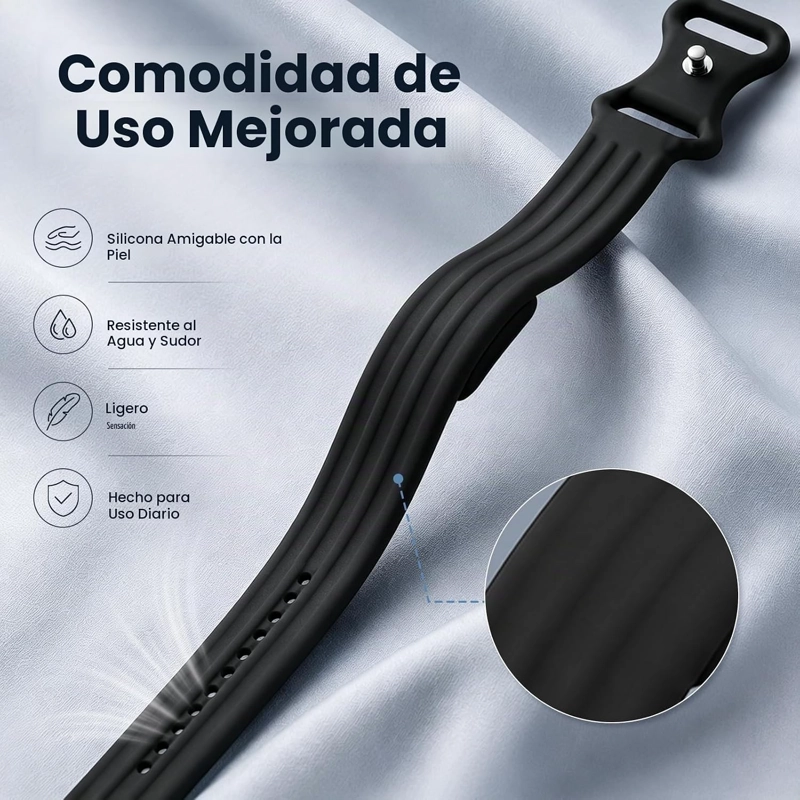 CORREA DE SILICONA DEPORTIVA COMPATIBLE CON GOOGLE FITBIT AIR, CORREA DE REPUESTO SUAVE - 4