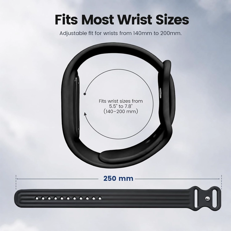 CORREA DE SILICONA DEPORTIVA COMPATIBLE CON GOOGLE FITBIT AIR, CORREA DE REPUESTO SUAVE - 5