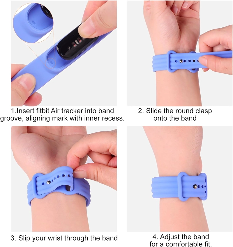 PAQUETE DE 2 CORREAS DEPORTIVAS COMPATIBLES CON GOOGLE FITBIT AIR, A PRUEBA DE SUDOR Y RESISTENTE - 2