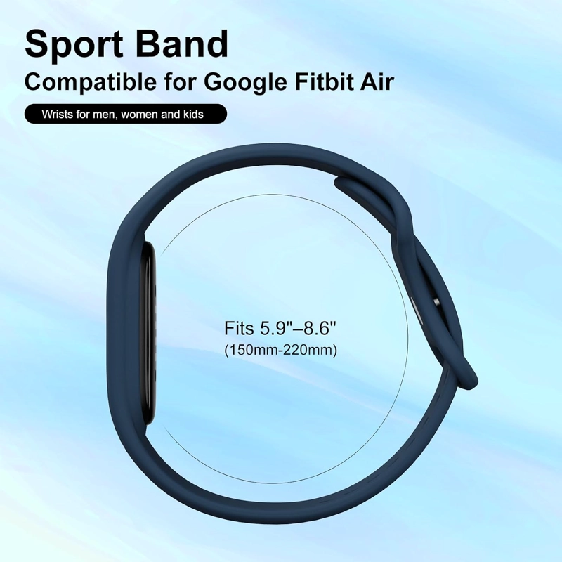 PAQUETE DE 2 CORREAS DEPORTIVAS COMPATIBLES CON GOOGLE FITBIT AIR, A PRUEBA DE SUDOR Y RESISTENTE - 6
