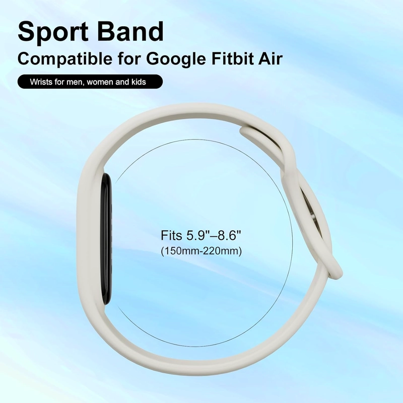 PAQUETE DE 2 CORREAS DEPORTIVAS COMPATIBLES CON GOOGLE FITBIT AIR, A PRUEBA DE SUDOR Y RESISTENTE - 6