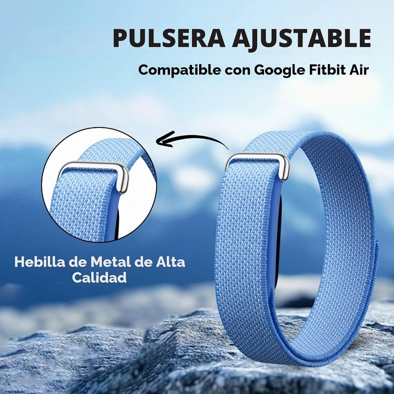 DADO CORREA DE NAILON TEJIDA COMPATIBLE CON GOOGLE FITBIT AIR, CORREA DEPORTIVA ELASTICA - 3