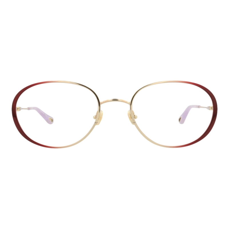 MARCOS OPTICOS METALICOS CON MARCO REDONDO CHLOE  PARA MUJER EN COLOR BURDEOS BURDEOS Y TRANSPARENTE - 1