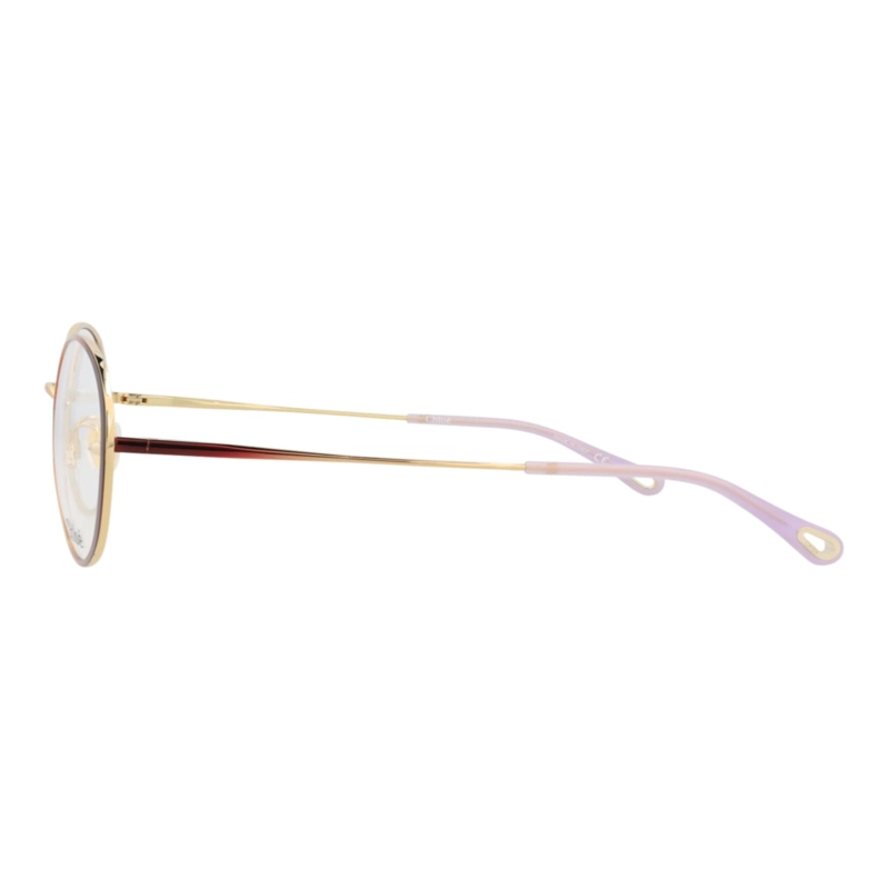 MARCOS OPTICOS METALICOS CON MARCO REDONDO CHLOE  PARA MUJER EN COLOR BURDEOS BURDEOS Y TRANSPARENTE - 3