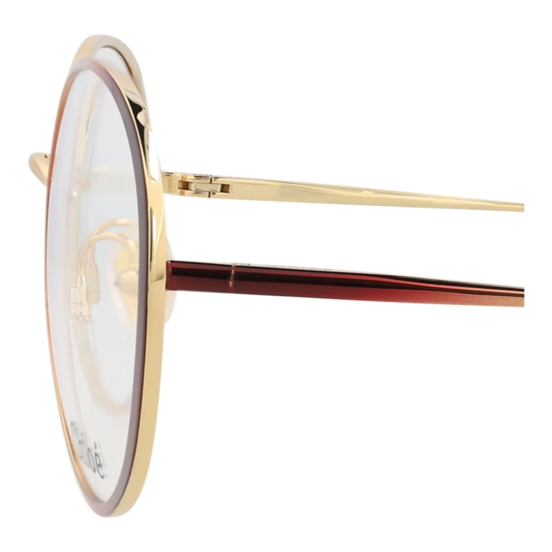MARCOS OPTICOS METALICOS CON MARCO REDONDO CHLOE  PARA MUJER EN COLOR BURDEOS BURDEOS Y TRANSPARENTE - 4