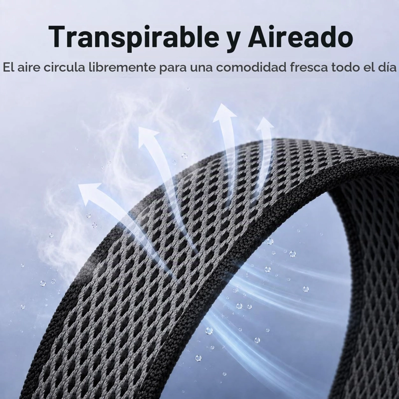 CORREA DEPORTIVA AJUSTABLE DE NAILON PARA GOOGLE FITBIT AIR, APTA PARA LA PIEL - 3