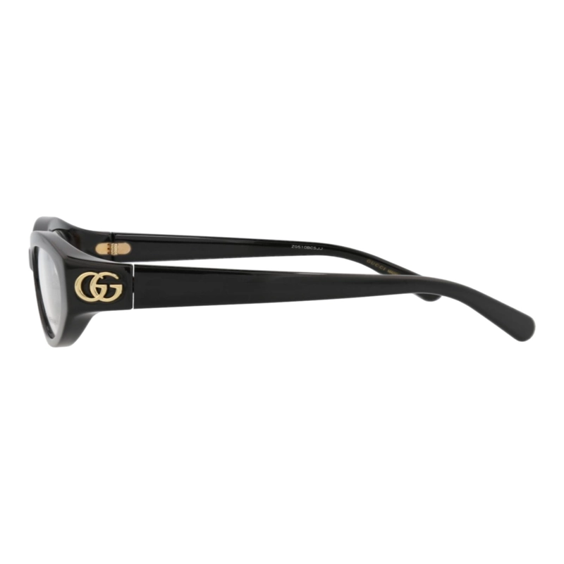 MARCOS OPTICOS DE INYECCION DE MARCO DE OJO DE GATO GUCCI PARA MUJER EN NEGRO NEGRO TRANSPARENTE - 3