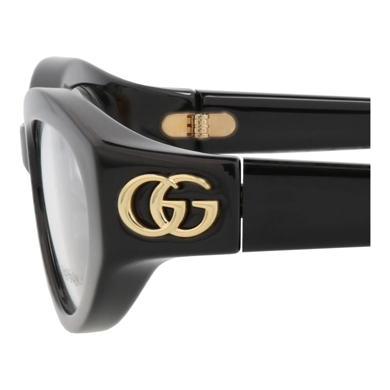 MARCOS OPTICOS DE INYECCION DE MARCO DE OJO DE GATO GUCCI PARA MUJER EN NEGRO NEGRO TRANSPARENTE - 4