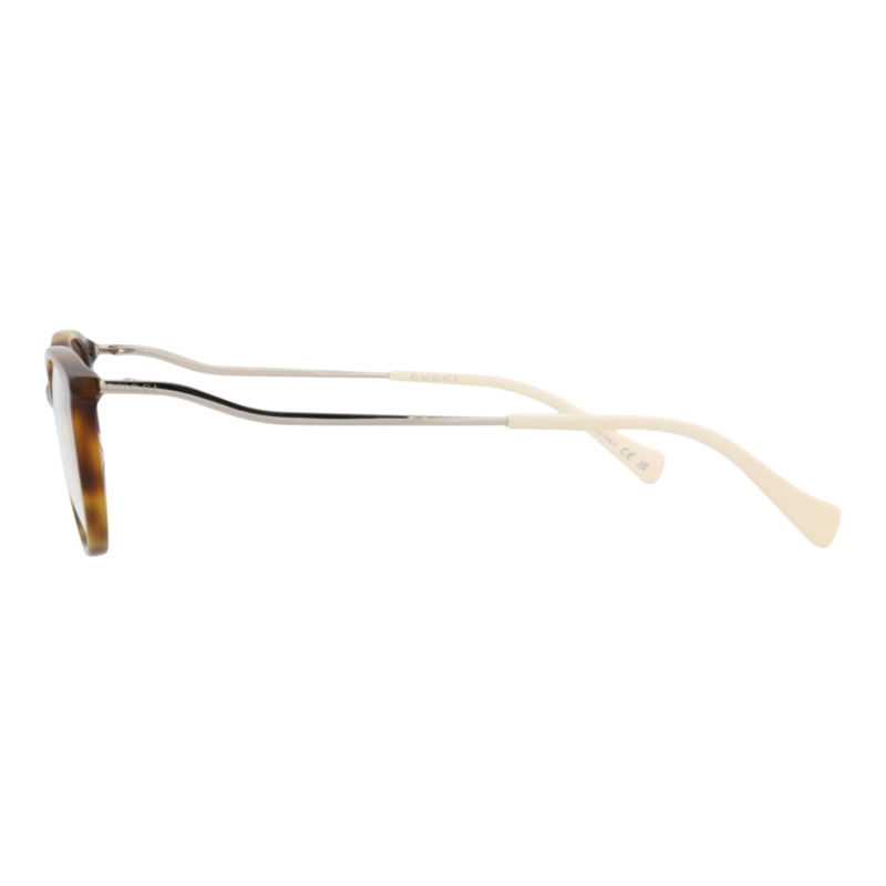 MONTURAS OPTICAS DE ACETATO CON MONTURA REDONDA DE GUCCI PARA MUJER EN COLOR HAVANA SILVER - 3