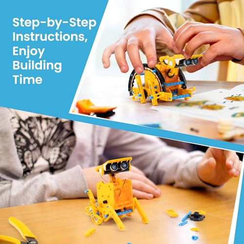 SILLBIRD KIT DE ROBOT DE CONSTRUCCION SOLAR REGALO STEM PARA NIÑOS DE 8 A 13 AÑOS 12 EN 1 JUGUETES - 4