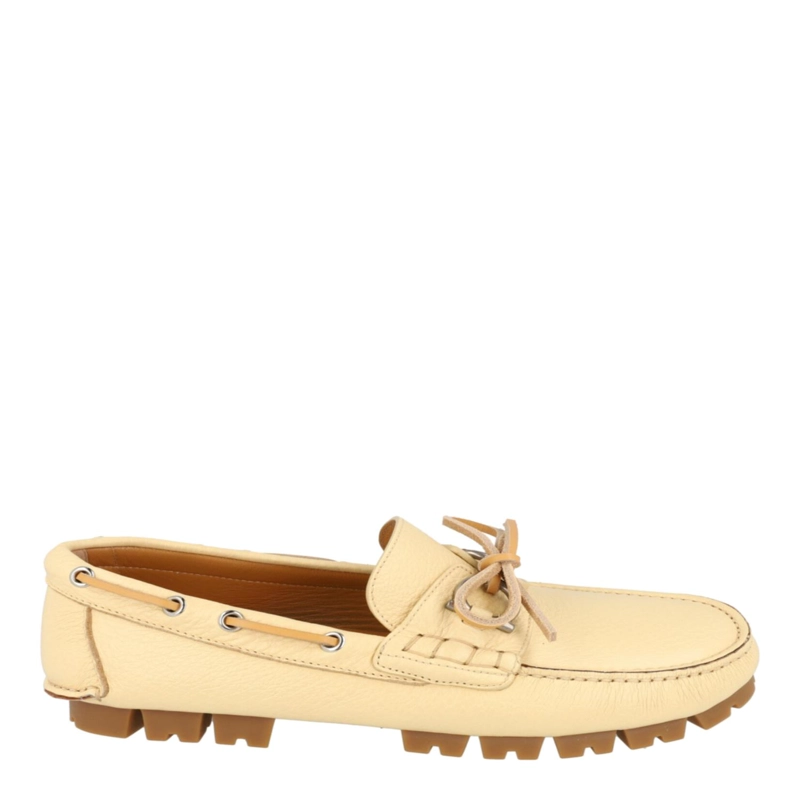 MOCASINES DE PIEL FERRAGAMO GIOSUE PARA HOMBRE EN COLOR BLANCO - 1