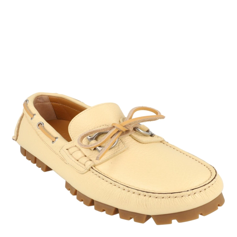 MOCASINES DE PIEL FERRAGAMO GIOSUE PARA HOMBRE EN COLOR BLANCO - 2