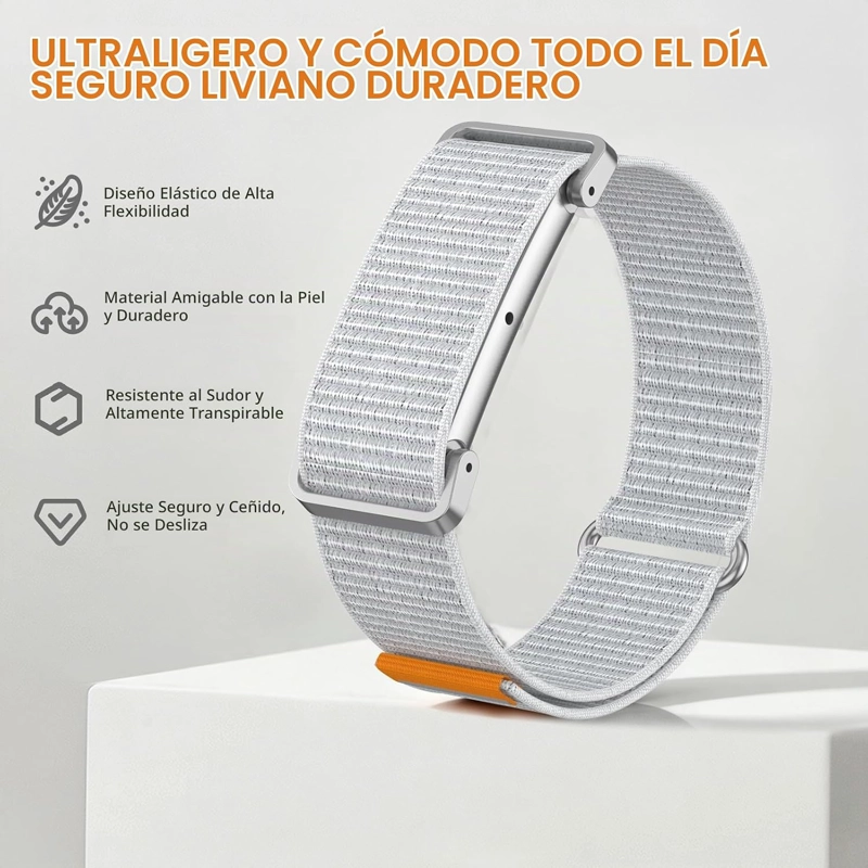CORREA DEPORTIVA DE NAILON COMPATIBLE CON GOOGLE FITBIT AIR, AJUSTABLE, TRANSPIRABLE, REPUESTO - 2