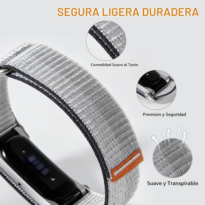 CORREA DEPORTIVA DE NAILON COMPATIBLE CON GOOGLE FITBIT AIR, AJUSTABLE, TRANSPIRABLE, REPUESTO - 3