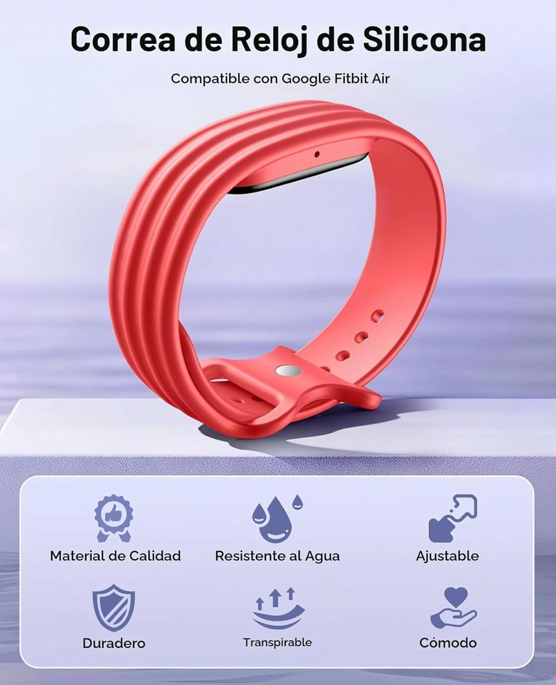 TIMOVO CORREA ACTIVA DE REPUESTO COMPATIBLE CON FITBIT AIR, PAQUETE DE 5 - 4