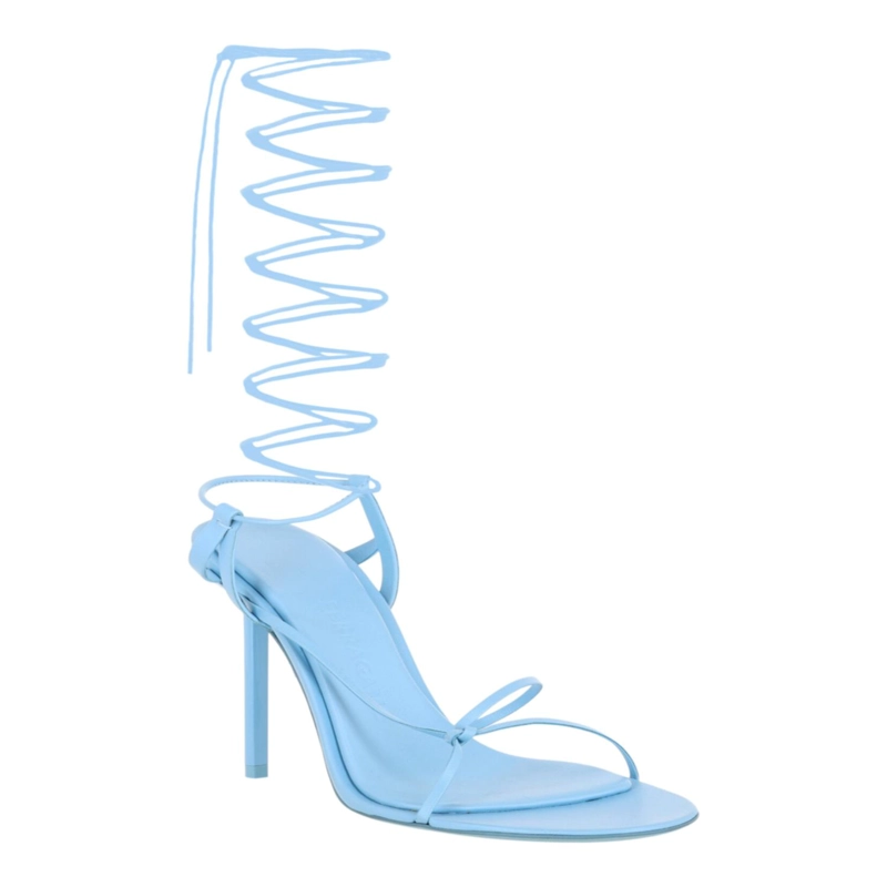 CALZADO FERRAGAMO AZHA X5 CON TACONES CRUZADOS PARA MUJER EN AZUL - 2