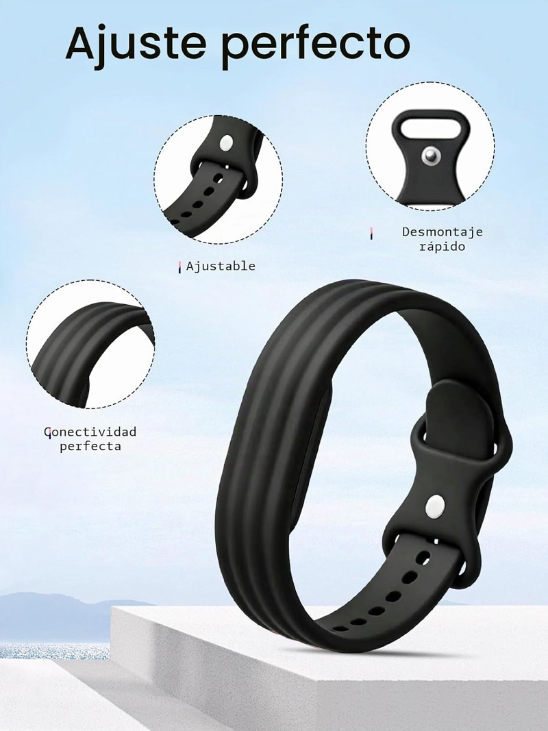 COMPATIBLE CON GOOGLE FITBIT AIR SILICONE SPORT BAND DURABLE OUTDOOR ARMOR STRAP,SOFT BREATHABLE - 2