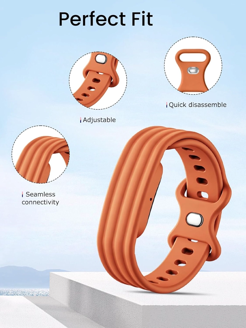 COMPATIBLE CON GOOGLE FITBIT AIR SILICONE SPORT BAND DURABLE OUTDOOR ARMOR STRAP,SOFT BREATHABLE - 2