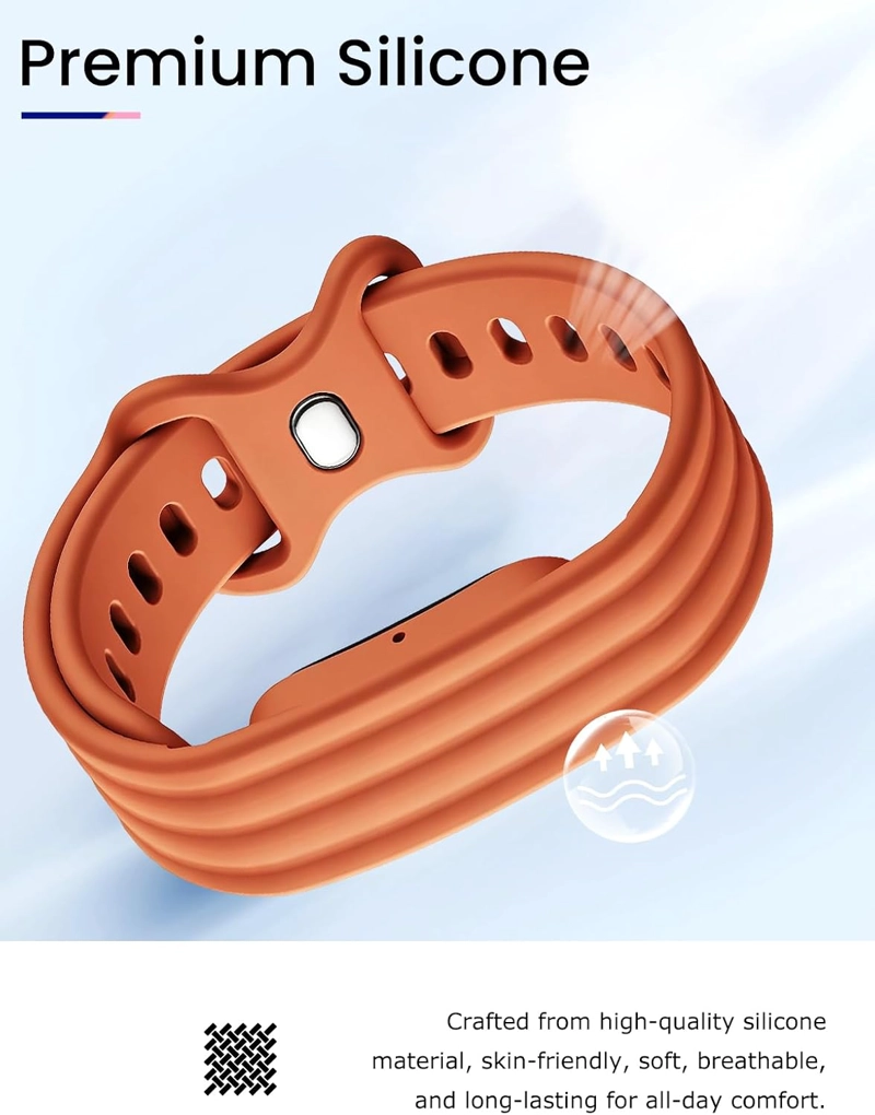 COMPATIBLE CON GOOGLE FITBIT AIR SILICONE SPORT BAND DURABLE OUTDOOR ARMOR STRAP,SOFT BREATHABLE - 3
