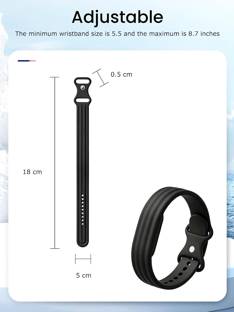 COMPATIBLE CON GOOGLE FITBIT AIR SILICONE SPORT BAND DURABLE OUTDOOR ARMOR STRAP,SOFT BREATHABLE - 5