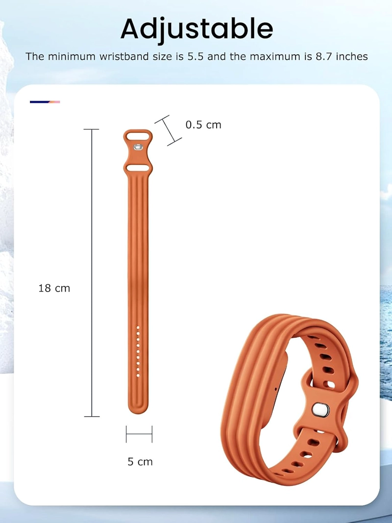 COMPATIBLE CON GOOGLE FITBIT AIR SILICONE SPORT BAND DURABLE OUTDOOR ARMOR STRAP,SOFT BREATHABLE - 5