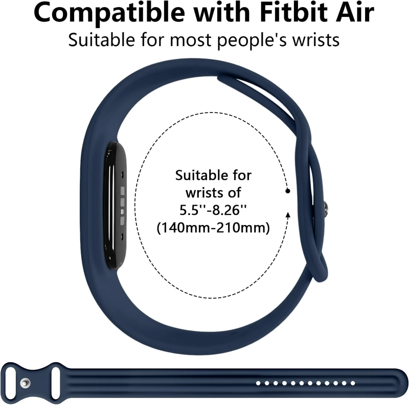 BANDAS DE SILICONA COMPATIBLES CON GOOGLE FITBIT AIR, CORREA DE REPUESTO DEPORTIVA SUAVE - 4