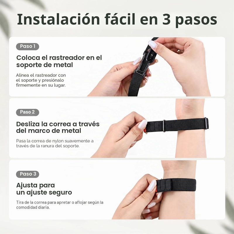 CORREA DEPORTIVA DE NAILON COMPATIBLE CON GOOGLE FITBIT AIR, CORREA DE REPUESTO AJUSTABLE DE GANCHO - 6