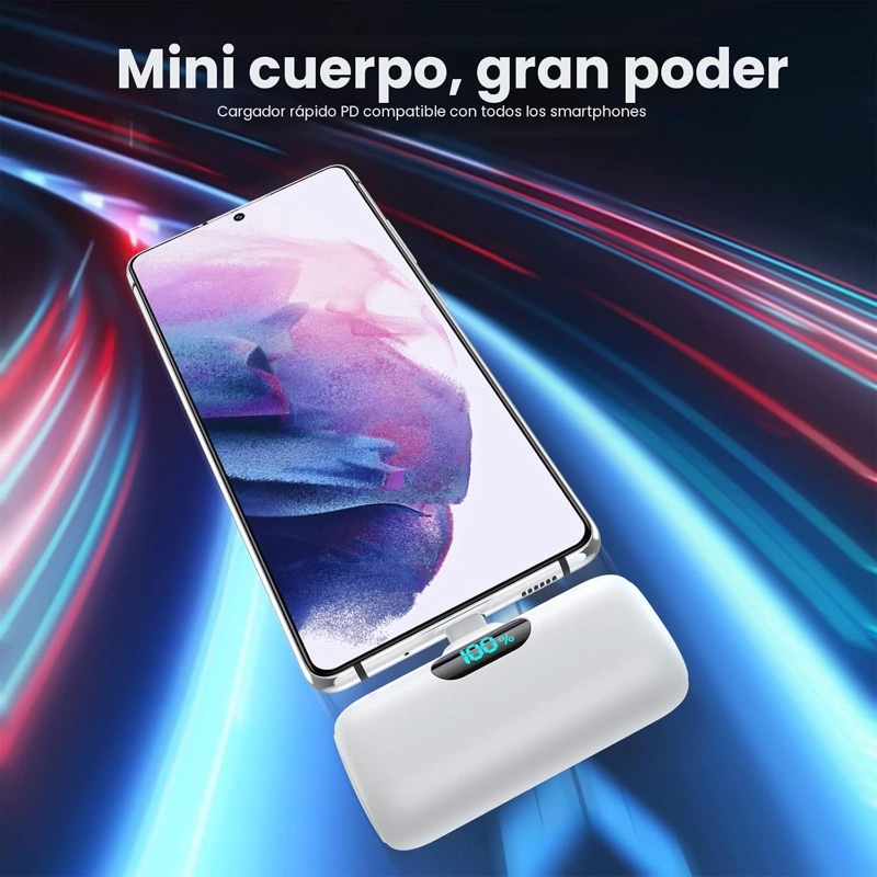 PAQUETE DE 2 CARGADOR PORTATIL PEQUEÑO PARA IPHONE 17/16/15 SERIES, 5000MAH 3A PD USB C POWER BANK, - 2