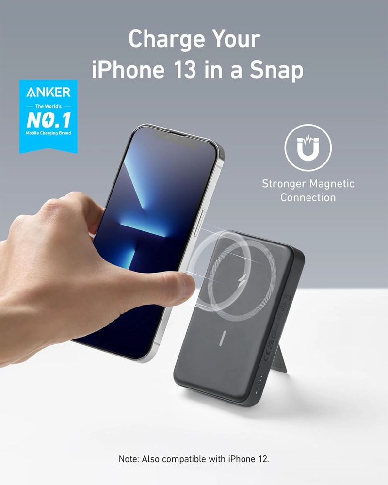 ANKER BANCO DE ENERGIA MAGNE TICO 633 CON SOPORTE, CARGADOR PORTATIL - 2