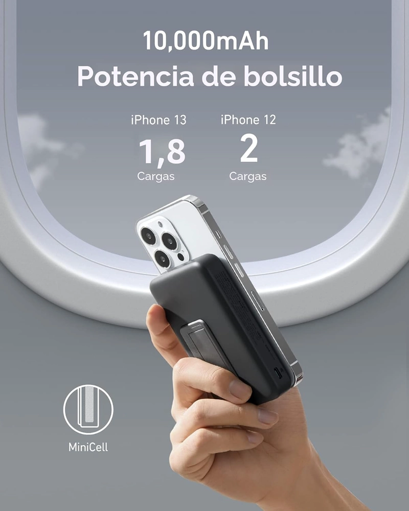 ANKER BANCO DE ENERGIA MAGNE TICO 633 CON SOPORTE, CARGADOR PORTATIL - 4