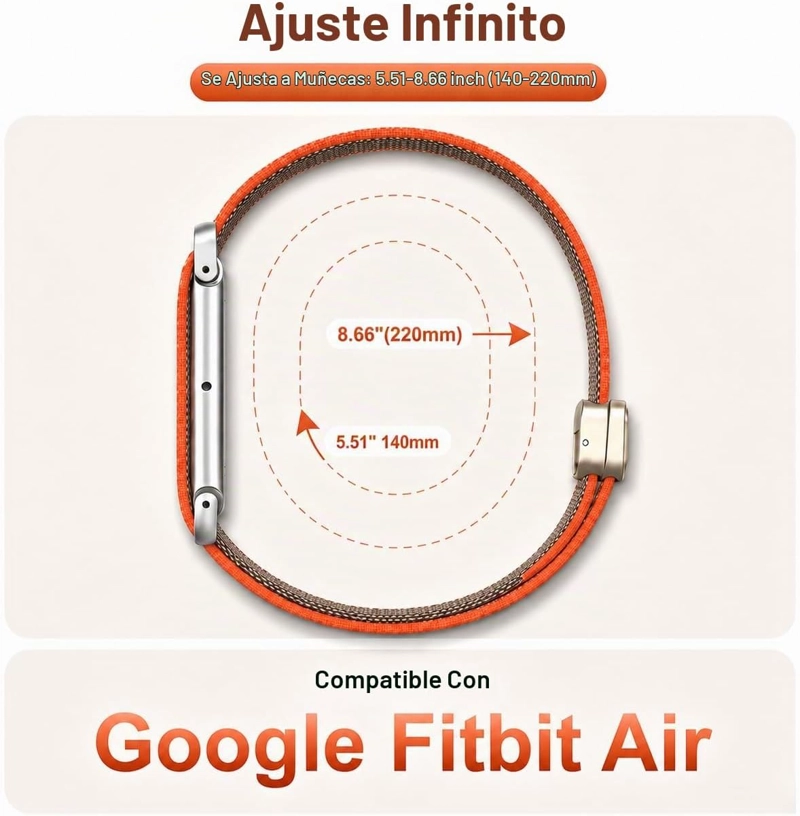 BANDA DE NAILON PARA GOOGLE FITBIT AIR CON CIERRE MAGNE TICO - 2