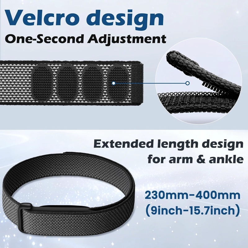 ELASTIC NYLON SPORT BICEP BANDS COMPATIBLE CON GOOGLE FITBIT AIR BAND - 5