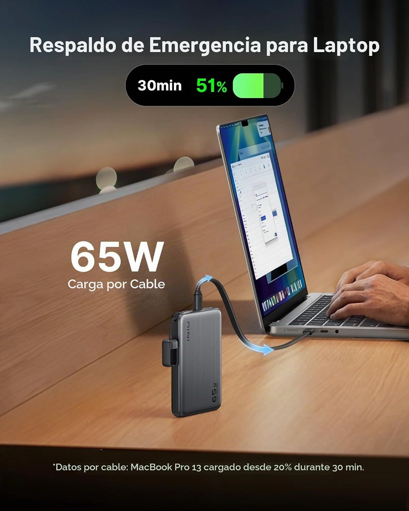 INIU FOR MAGSAFE QI2.2 25W POWER BANK, THINNEST 10000MAH MAGNETIC CHARGER - 3