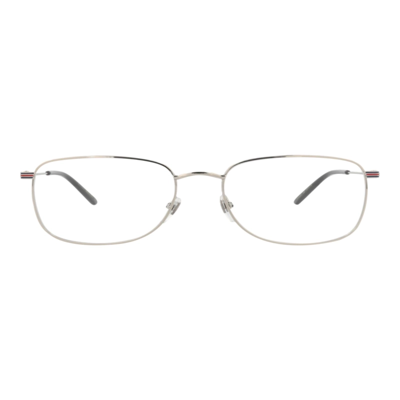 MARCOS OPTICOS METALICOS GUCCI CON MARCO CUADRADO PARA HOMBRE EN PLATA PLATEADA TRANSPARENTE - 1