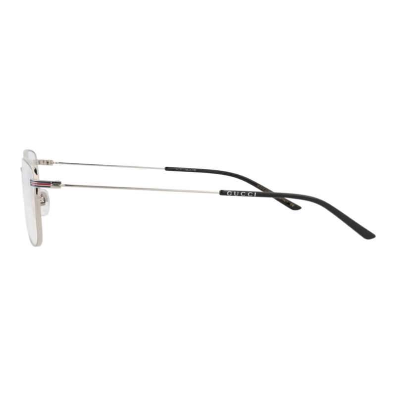 MARCOS OPTICOS METALICOS GUCCI CON MARCO CUADRADO PARA HOMBRE EN PLATA PLATEADA TRANSPARENTE - 3