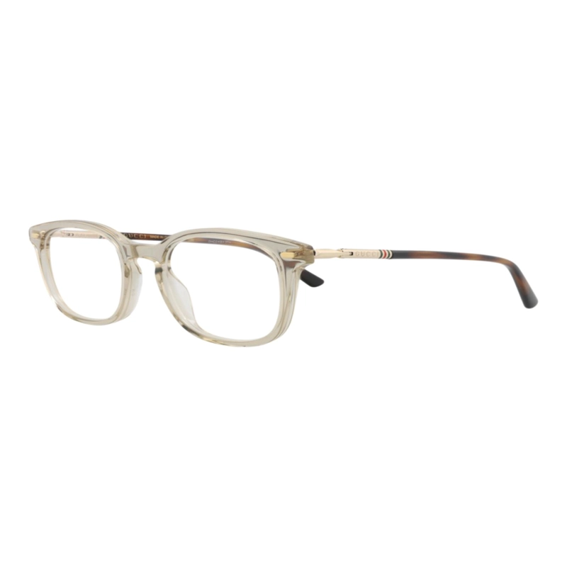 MONTURAS OPTICAS DE ACETATO DE MARCO CUADRADO GUCCI PARA HOMBRE EN GRIS DORADO TRANSPARENTE - 2