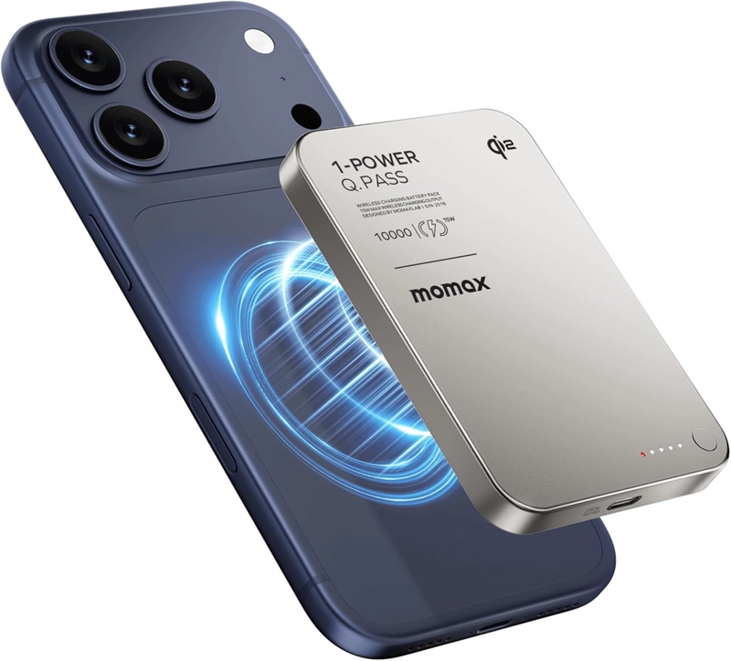 MOMAX BANCO MAGNE TICO DEL PODER QI2, CARGADOR PORTATIL DIARIO 10000MAH - 1