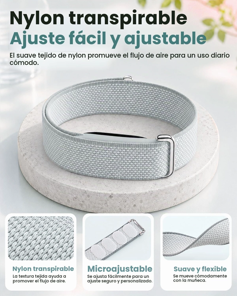 PAQUETE DE 3 BANDAS DE NAILON COMPATIBLES CON GOOGLE FITBIT AIR PERFORMANCE - 3