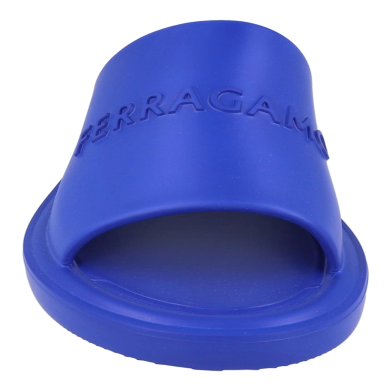 CALZADO ESTILO SLIDES CON LOGO DE FERRAGAMO GIUNEVA PARA HOMBRE EN COLOR AZUL - 4