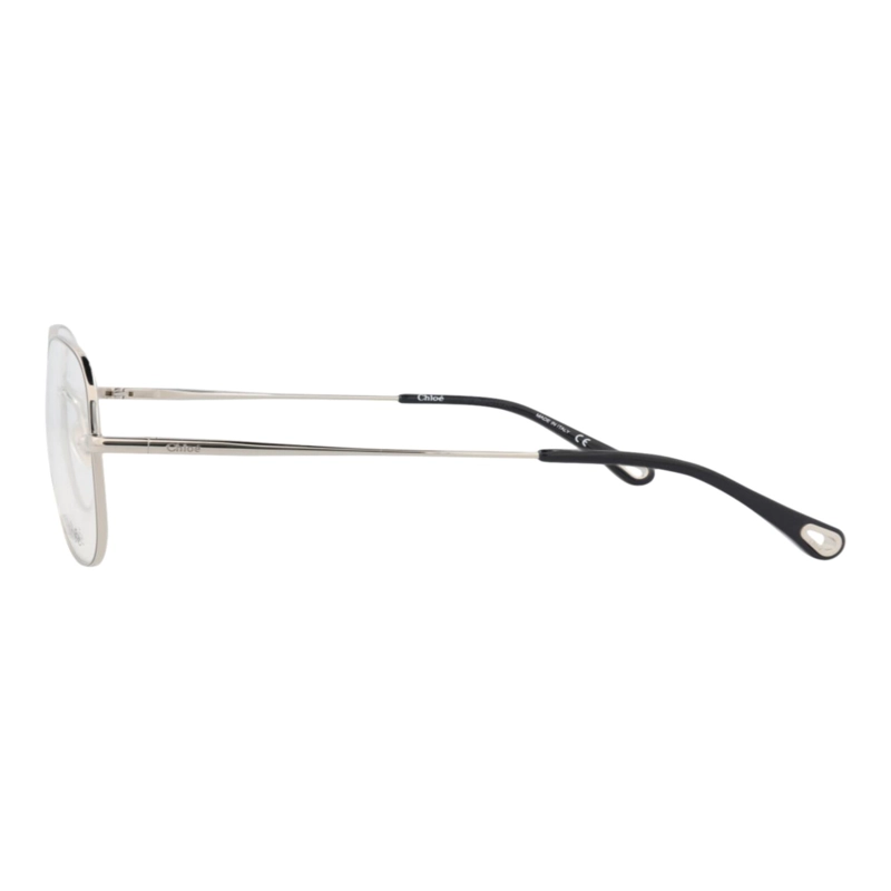 MARCOS OPTICOS METALICOS CHLOE  AVIATORFRAME PARA MUJER EN PLATA PLATEADA Y TRANSPARENTE - 3